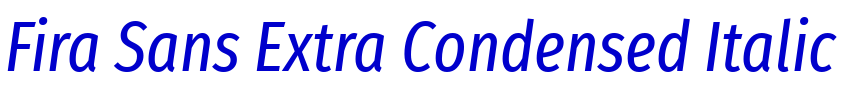 Fira Sans Extra Condensed Italic шрифт